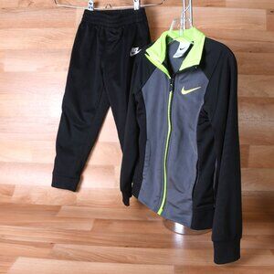 Nike 4T pant and zip up track suit-Black and neon yellow